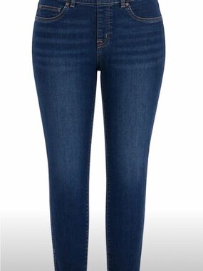 SPANX Shaping Dark Wash Skinny Pull On Stretch Denim Jeans Size Small Classic